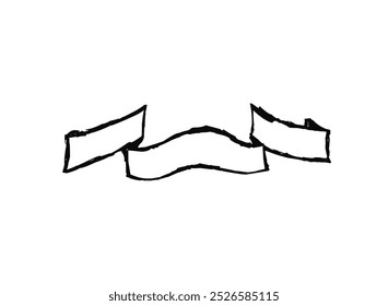 Minimalist black and white curved banner illustration. - Powered by Shutterstock