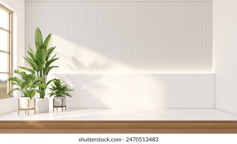 Habitación minimalista vacía con