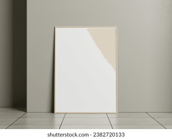 Minimalist frame mockup. 3d rendering.