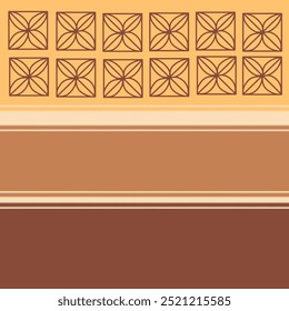 Minimalist Geometric Pattern with Earthy Tones and Decorative Squares - Powered by Shutterstock