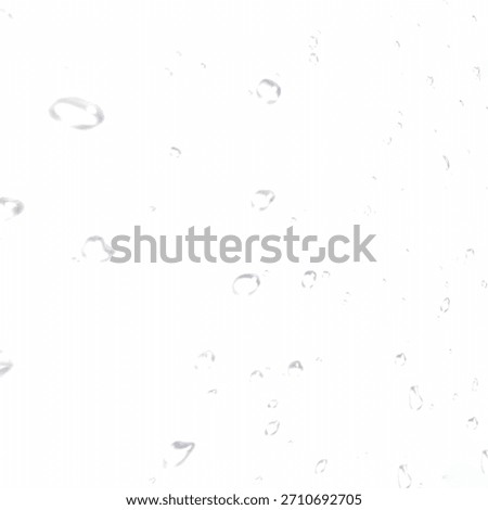 Minimalist High Key White Background with Transparent Water Drops Overlay