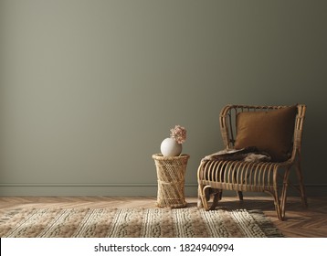 Minimalist Home Interior Background, 3D Render