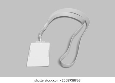 Minimalist Lanyard and ID Card Mockup for showcasing your design to clients - Powered by Shutterstock