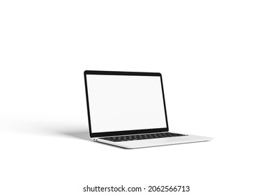 Minimalist laptop screen mockup with pastel color background