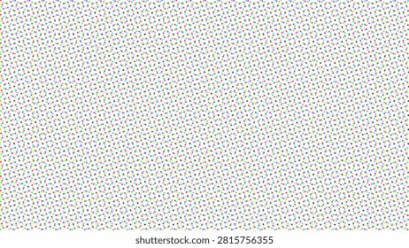 Minimalist micro colorful dot array background. Creative CMYK printer test pattern grid layout.