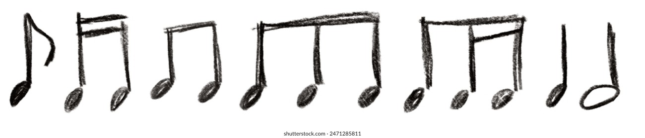 A minimalist pencil sketch of musical note isolated on a white background, ideal for diverse design projects. - Powered by Shutterstock