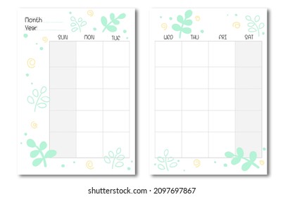 Minimalist planners. Cute natural monthly printed to do list. - Powered by Shutterstock