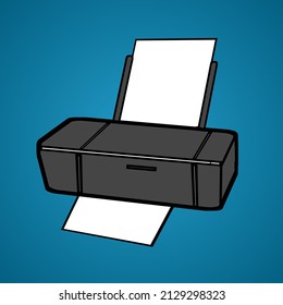 Minimalist Printer Design Mockup In Isolated Background
