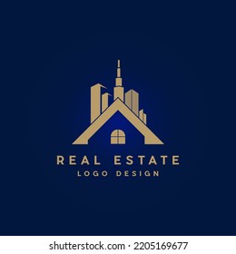 Minimalist Real Estate Logo Design Stock Illustration 2205169677 ...