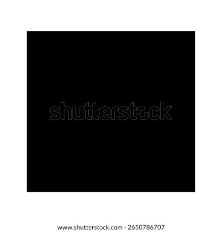 Minimalist Solid Black Square on White Background – Bold Geometric Design