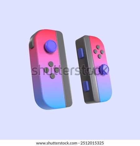 Minimalist Switch Controller 3D Illustration