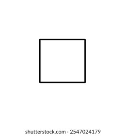 Minimalistic black square frame on a white background, perfect for showcasing artwork or photographs. Ideal for creative designs, presentations, or social media graphics. Versatile and stylish. - Powered by Shutterstock