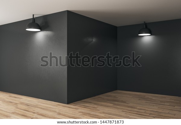 Minimalistic Interior Corner Ceiling Lamp Copy Stock