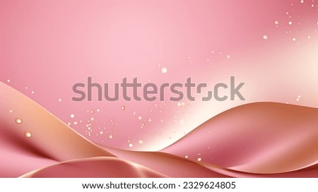 Minimalistic pink background, soft pink, with a touch of gold accents. 