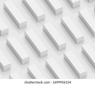 Minimalistic White Toothpaste Tube, Blank Container 3D Rendering isolated on light background