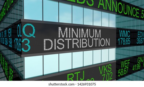 Minimum Distribution Stock Market Investment 401K Payout 3d Illustration