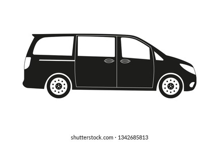 Minivan Car Icon Side View Family Stock Illustration 1342685813 ...