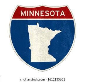 Minnesota State Interstate road sign