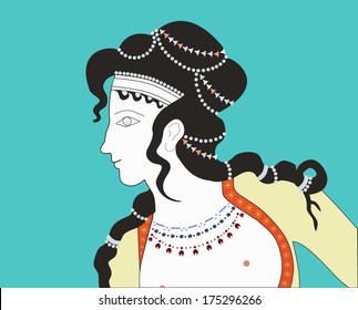 Minoan Woman Fresco Profile