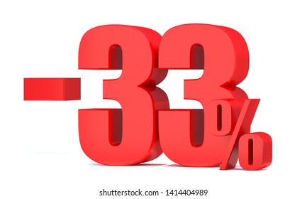 Minus 33 Percent Off 3d Sign Stock Illustration 1414404989 | Shutterstock