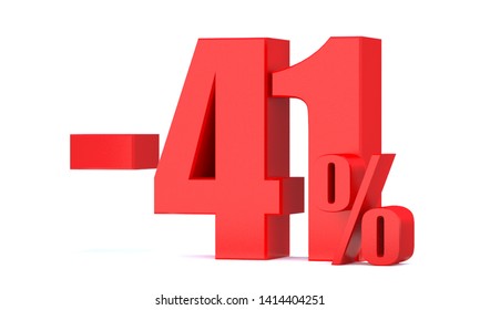 Minus 41 Percent Off 3d Sign Stock Illustration 1414404251