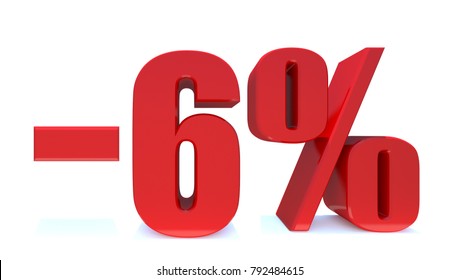 Minus 6 Percent off 3d Sign on White Background, Special Offer 6% Discount Tag, Sale Up to 6 Percent Off,big offer, Sale, Special Offer Label, Sticker, Tag, Banner, Advertising, offer Icon