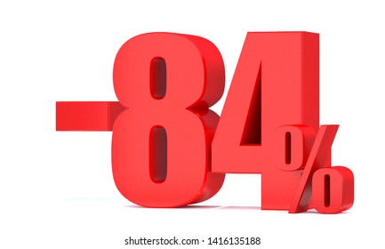 Minus 84 Percent Off 3d Sign Stock Illustration 1416135188 | Shutterstock