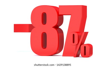 Minus 84 Percent Off 3d Sign Stock Illustration 1416135188 | Shutterstock