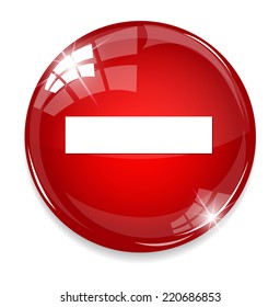 minus mark sign on button