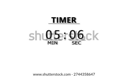 Minutes and Seconds Countdown Timer Illustration. Clock Timer Concept.