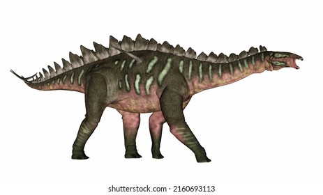 Miragaia Dinosaur Walking Mouth Open - 3D Render