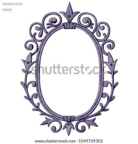 antique mirror frame gold mirror frame watercolor antique mirror frame stock illustration antique mirror frame gold mirror frame watercolor antique mirror frame stock illustration