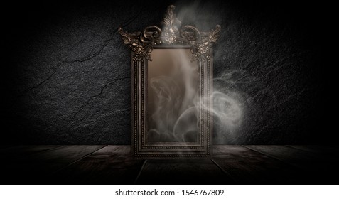 Mirror Magic Fortune Telling Fulfillment Desires Stock Illustration ...