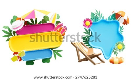 Miscellaneous showing summer holiday frames