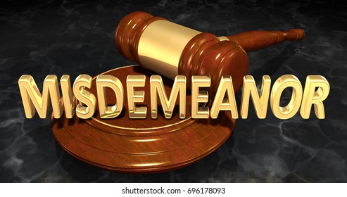 Misdemeanor Law Concept 3D Illustration
