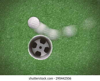 Missed Target Golf Ball