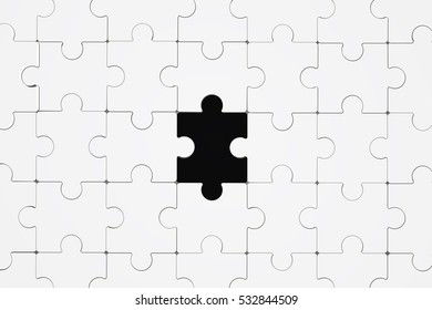 Missing Puzzle Piece Focus Around Empty Stock Illustration 532844509 ...