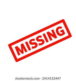 missing red sign . missing red stamp. 