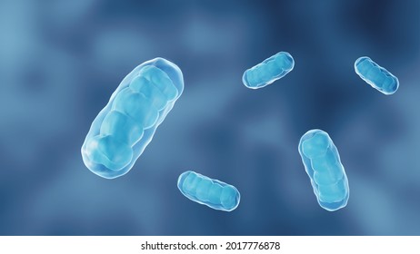 Mitochondria, Abstract Cell Organelles 3d Illustration