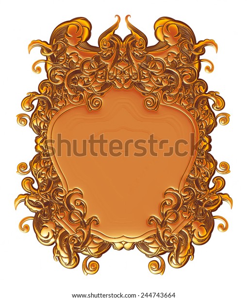 Mix colored ornament design in 3d on isolated
white background.