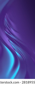 A mix of colorful wave patterns in shades of purple and blue. The shapes flow smoothly into each other, creating an interesting design that catches the eye. This kind of art can be found in modern digital works.