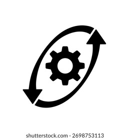 MLOps lifecycle loop with gear icon