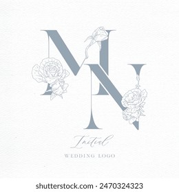 MN Initial Wedding Logo Monogram