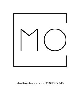 MO modern initial logo linked square concept with high quality professional design that will be best for your company