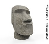Moai Statue Isolated