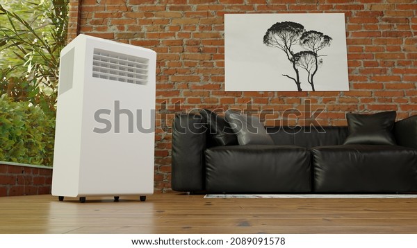 mobile air conditioner. 3d
render