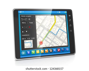 Mobile applications. Applications for Tablet PCs navigation systems