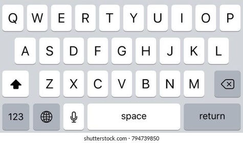 ios keyboard vector