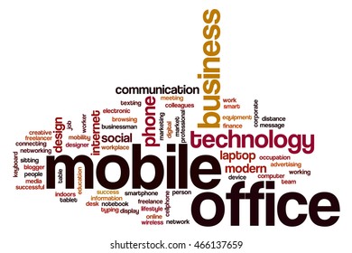 Mobile office word cloud