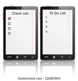 Mobile Phone With Check List And Todo List